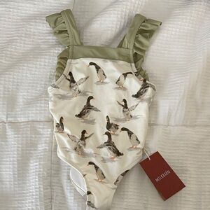Milkbarn duck print bathing suit